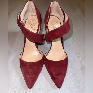 Vince Camuto Carlotte Suede Dress Pump - 7 Wine / Burgundy